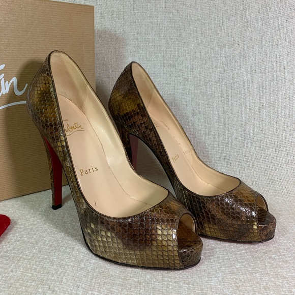 Christian Louboutin Very Prive Python Pumps 35.5 - Picture 1 of 15